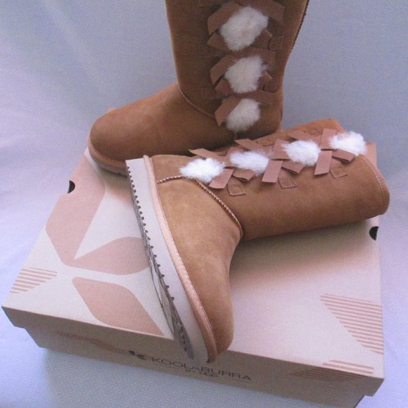 💖 KOOLABURRA BY UGG VICTORIA WOMENS CHESTNUT BOOTS SIZE 7W NEW 💖 - Picture 4 of 16